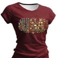 thumbnail image 4 of Vetsdori Womens American Flag T Shirts Summer Graphic Pullover July 4th Crew Neck , Casual Short Sleeve Independence Day Red White and Blue Tops for Women Red White and Blue, 4 of 5