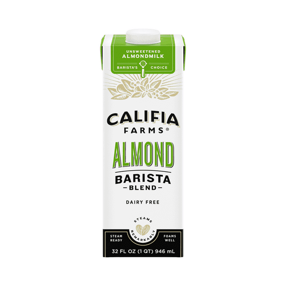 Califia Farms Unsweetened Almond Barista Blend Almond Milk 32 Fluid Ounces