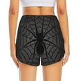 thumbnail image 4 of Haiem Black Spider On Web 1 Women's 2 in 1 Running Shorts - Lightweight Athletic Workout Gym Yoga Breathable Sports Shorts Liner with Phone Pockets-Large, 4 of 9