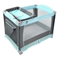 thumbnail image 4 of Cuna Corral Bebes Plegable Cambiador Removible Ruedas Juegos, 4 of 5