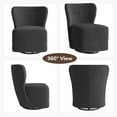thumbnail image 5 of BELLEZE Swivel Accent Chair, Modern Upholstered 360° Swivel Barrel Chairs Comfy Small Club Chairs for Nursery, Hotel, Bedroom, Office, Lounge - Cortona (Dark Grey), 5 of 7