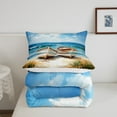 thumbnail image 5 of Erosebridal Summer Beach Comforter Sets, Oil Painting Boat Comforters & Duvets, Nautical Theme Bedroom Decor, Reversible 2-Piece, 5 of 8