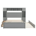 thumbnail image 6 of CoSoTower Queen Size Wooden Bed with All-In-One Cabinet, Shelf and Sockets, Gray, 6 of 9