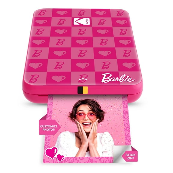 Barbie x Kodak Step Slim Wireless Instant Portable Photo Printer, 2x3" Full Color Portable Printer