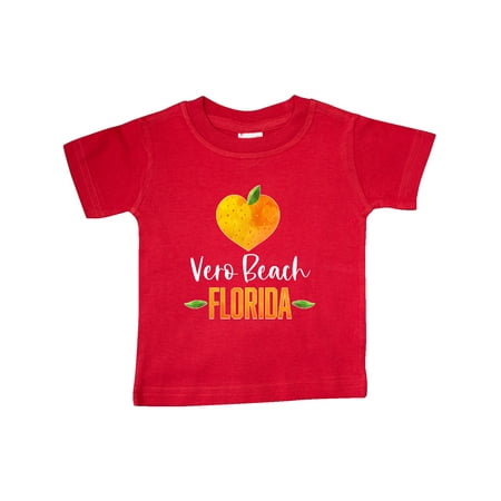 

Inktastic Vero Beach Florida Orange in Heart Gift Baby Boy or Baby Girl T-Shirt