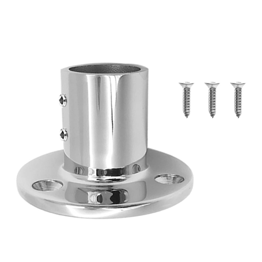 Round Base Corrosion Resistance Durable Stainless Steel Boat Hand Rail Fitting N 