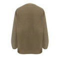 thumbnail image 4 of Baberdicy Knitted Sweate Women's Solid Color Long Sleeved Buttonless Knit Sweater Jacket Cardigan Women's Cardigans Beige, 4 of 5