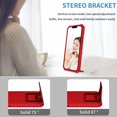 thumbnail image 2 of Decase for Samsung Galaxy S25 Ultra Case with Slide Cover, Silicone TPU Bumper Tough PC Cover with Kickstand, Military Shockproof Protective Phone Case for Samsung S25 Ultra,Red, 2 of 10