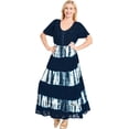 thumbnail image 2 of HAPPY BAY Women's Loose Fashion House Wear Swing Dresses L-XL Denim, Tie Dye, 2 of 5