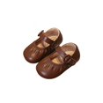thumbnail image 4 of Gfyviroh Toddler Girl Flat Shoes Leather Princess Non-Slip Dress Shoes Soft Sole Mary Jane Lightweight Ballet Shoes, 4 of 6