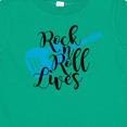 thumbnail image 4 of Inktastic Rock and Roll Lives with Blue Guitar Boys or Girls Baby T-Shirt, 4 of 5