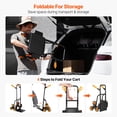 thumbnail image 5 of VEVOR Stair Climbing Cart, 440 lbs Capacity Stair Climber Hand Truck and Dolly, Heavy-Duty Folding Trolley Cart with Dual Handle, 6 Wheels & 2 Elastic Ropes for Home Office Shopping Moving Warehouse, 5 of 9