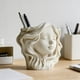thumbnail image 1 of Girl Head Organizer Multi Functional Pen Cup Makeup Brush Cup Vase Small Plants Pot Vintage Tabletop Decor Home Office Indoor Outdoor Use, 1 of 7