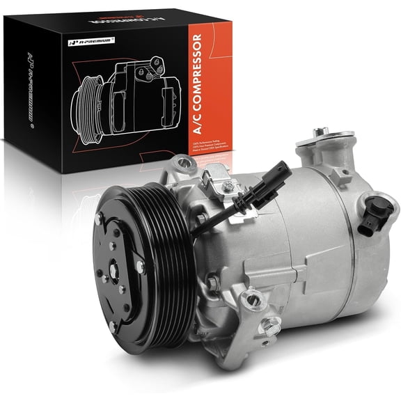 A-Premium A/C Compressor with Clutch Compatible with 2013-2014 Chevrolet Malibu, 2014 Impala, 2012-2016 Buick LaCrosse, Regal, 2.4L