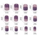 thumbnail image 3 of Uñas postizas con acabado taro morado, manicura degradada, pegatinas para uñas desmontables, cortas y..., 3 of 7