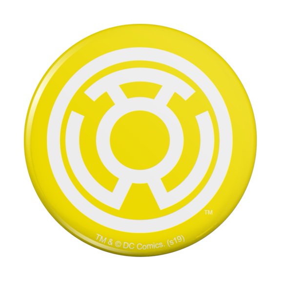 Green Lantern Blackest Night Sinestro Corps Yellow Lantern Logo Pinback Button Pin
