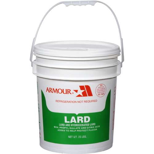Armour & Hydrogenated Lard Lard, 25 Lb