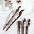 thumbnail image 3 of 2023 New Fashion Sandalwood Wood Chopstick Hair Stick Handmade Carved Retro Style Women Hair Styling Tools Accessories, 3 of 4