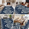thumbnail image 5 of Large Area Rugs for Living Room Bedroom, Navy Blue 6'x9' Rug Washable Carpet Runner Indoor Outdoor, Vintage Tribal Abstract Geometric Tie Dye Art Non Slip Floor Mats Rug for Kitchen, Playroom, 5 of 8
