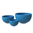 thumbnail image 2 of LeisureMod Iris Mid-Century Modern 3-Piece Fiberstone and Clay Planter Set - Round Plant Pots with Drainage Holes for Indoor and Outdoor (Blue), 2 of 14