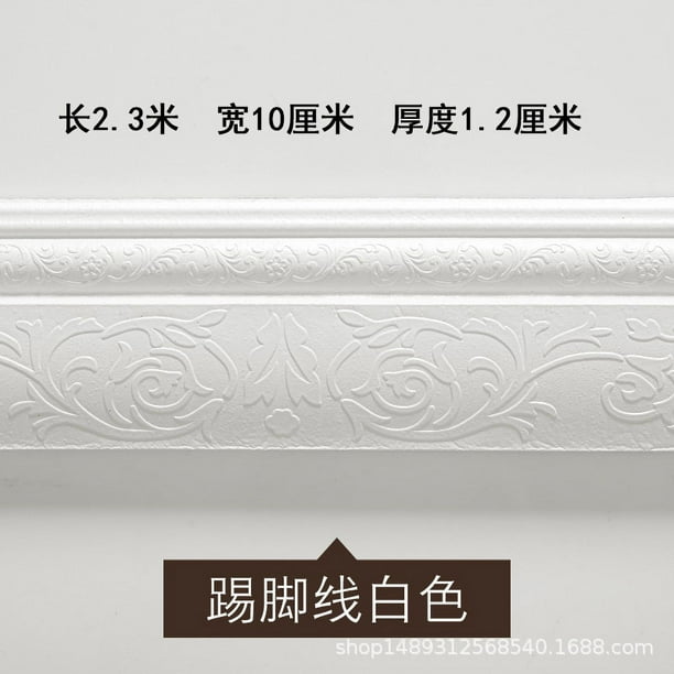 Adhesivo de pared autoadhesivo 3D, papel tapiz lavable a prueba de choques, decoración de pared de Wainscot, blanco Advancent HA7146-01B
