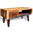 thumbnail image 2 of vidaXL Coffee Table with Curved Edge 1 Drawer Reclaimed Wood, 2 of 5