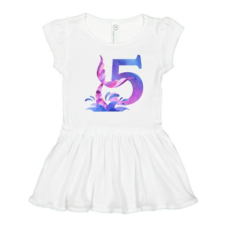 

Inktastic 5th Birthday Mermaid Tail Gift Toddler Girl Dress