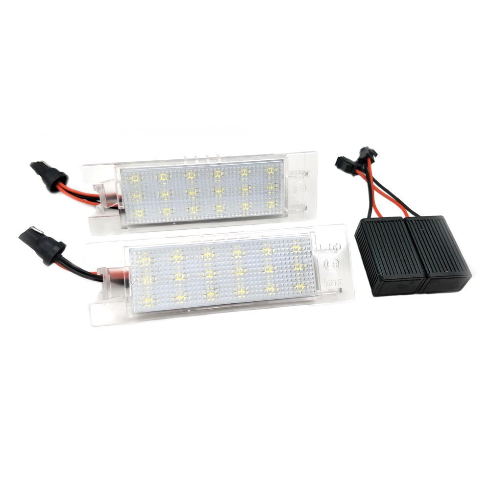 Nikauto 2Pcs 6000k 3528SMD License Plate Lights Lamps for Opel Zafira B Astra H Corsa D Insignia