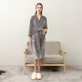 thumbnail image 2 of Seductiva Clearance Sales Women's Lightweight Robe Women's Shawl Collar Bathrobe Plush Long Spa Robe Bathrobe Soft Lightweight, 2 of 7