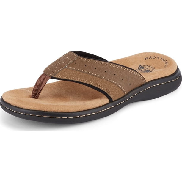 Chancletas Dockers Laguna para hombre en color canela oscuro, talla 8 EE. UU.