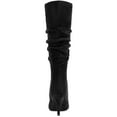 thumbnail image 2 of BLISSFUL STEP Women's Pointed Toe Slouched Stiletto Heels Knee High Boots, 2 of 7