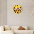 thumbnail image 4 of erolrail Rustic Wall Clock,Silent Non Ticking Wall Clocks for Living Room,Bedroom,Kitchen 12IN Cute Pig Fence Sunflower Creative, 4 of 5