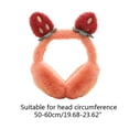 thumbnail image 7 of Women Winter Fluffy Plush Earmuffs Cartoon Strawberry Foldable Ear Warmers Cover A0NF (Blue), 7 of 7