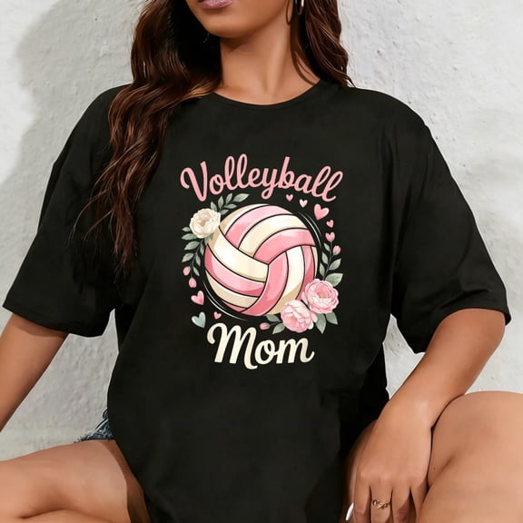 100% Cotton Unisex Volleyball Mom T-Shirt