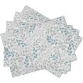 thumbnail image 2 of Gray Blue Leaves Placemats Set of 4, Farmhouse Rustic Table Mats 12 X 18 Inch Reversible Leaf Table Placemats Non-Slip Washable Place Mats for Dining Kitchen Table Party Coffee Bar Accessories, 2 of 6