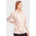thumbnail image 3 of Sofra Women's Lightweight Cotton Blend Long Sleeve Zip Up Thin Hoodie Jacket, 3 of 4