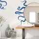 thumbnail image 3 of Calcomanías de pared de pulpo azul, tentáculos de pulpo, vinilo adhesivo de pared con temática de animales marinos, para baño, dormitorio, guardería, decoración submarina., 3 of 9