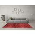 thumbnail image 3 of Ahgly Company Indoor Round Abstract Red Modern Area Rugs, 5' Round, 3 of 4