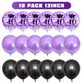 thumbnail image 7 of YANSION 40th Birthday Decorations for Women Men, Black Purple Theme Party Decor, Purple Black Latex Balloons and Happy 40th Birthday Banner, Happy 40th Birthday Party Anniversary Supplies, 7 of 7