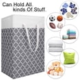 thumbnail image 2 of Xmushyra 2 Pack Large Laundry Baskets, Laundry Hampers, Freestanding Waterproof Collapsible Clothes Basket with Easy Carry Handles in Laundry Room Bathroom Bedroom Dorm,75L, 2 of 6