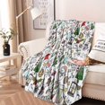 thumbnail image 2 of Multicolor Christmas Pattern Round Blanket,Comfortable Soft Flannel Throw Blanket,All Season,Warm Lightweight Blankets for Sofa Bed Couch Living Room Chair 60"x60", 2 of 5