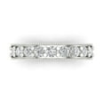 thumbnail image 2 of 0.81 ctw Wedding Band for Women - 18K White Gold Simulated Diamond Stackable Eternity Ring, 2 of 7