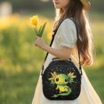 thumbnail image 3 of Jeiento Green Axolotl Kids Mini Lunch Bag with Crossbody Strap Insulated Lunch Bag Food Snack Cooler Container Bag for Girls, 3 of 6