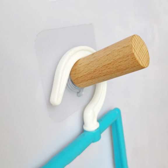 WEUVEB 12pcs Adhesive Hooks Heavy Duty Beech for Household Storage and Organization