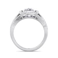 thumbnail image 3 of Luxe - Moissanite Elongated Cushion Cut Halo Lab Diamond Engagement Ring Twist Band With Sidestones, 3 of 4