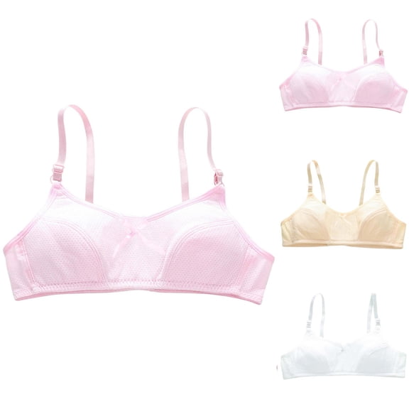 HVOBTTY Girls Bra Solid Color Seamless Training Lightweight Developmental Cami Bralette