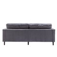 thumbnail image 5 of Alexent 84.6" Mid-Century Wood/Velvet Square Arm Loveseat in Gray, 5 of 8