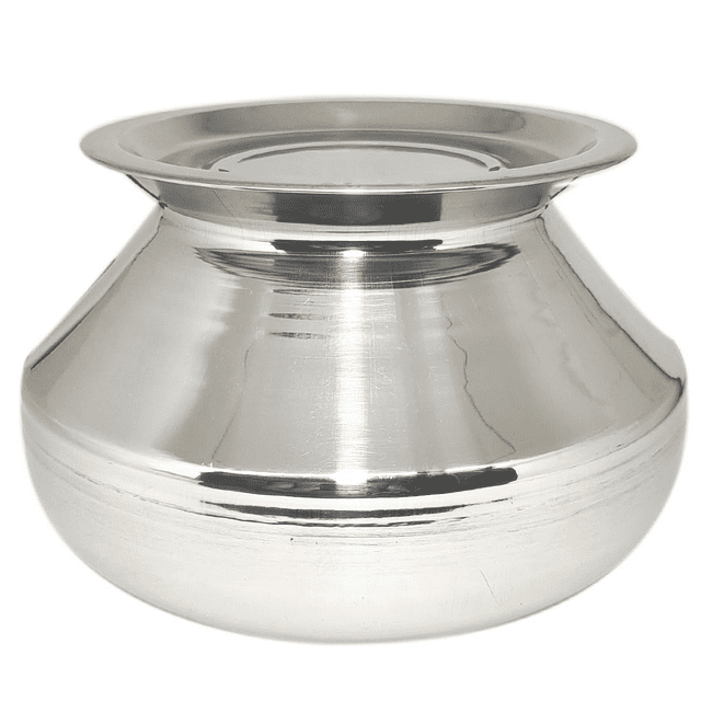 Stainless Steel Handi with Lid / Pongal Pot / Multipurpose Pot Capacity -2500ml Strong and Durable, Dishwasher Safe.