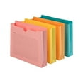 Smead Notes File Jackets, Aqua, Goldenrod, Pink, Yellow, 12 / Pack