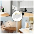 2 Pcs Outdoor Receptacle Electric Plug Multiplier Flat Wall Plug Three